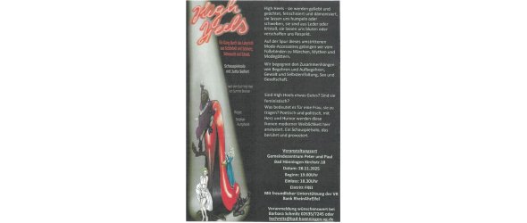 High Heels Theaterstück Plakatwerbung