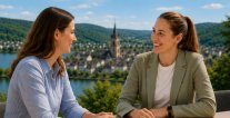 Zwei Personen an einem Tisch